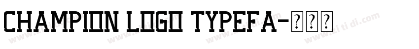 Champion Logo Typefa字体转换